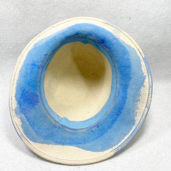 Custom Handmade Cream Pastel Tie-Dye Wool Rancher main image 15